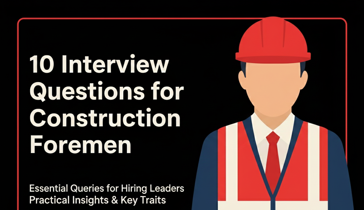 10 Interview Questions for Construction Foremen That Reveal Real Leaders